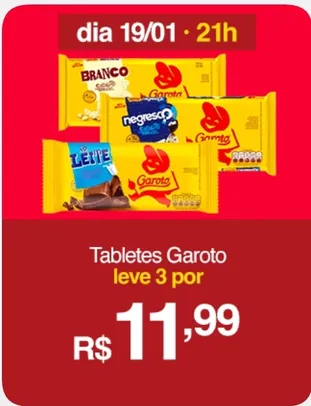 [APP] Tablete Chocolate Garoto 80g