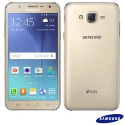 [Fast Shop] Samsung Galaxy J7 Duos Dourado com 5,5”, 4G, Android 5.1, Octa Core 1.5 GHz, 16 GB e Câmera de 13MP por R$ 885