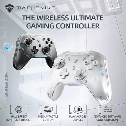 Controle Machenike Wireless Hall Gatilho e Joystick, Gamepad G5 Pro