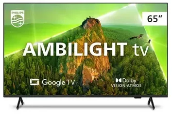 Smart TV Philips 65" Ambilight UHD 4K LED Google TV 65PUG7908/78