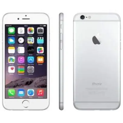 [extra] iPhone 6 Apple com Tela 4,7”, iOS 8, Touch ID, Câmera iSight 8MP, Wi-Fi, 3G/4G, GPS, MP3, Bluetooth e NFC - Prateado R$2559,20