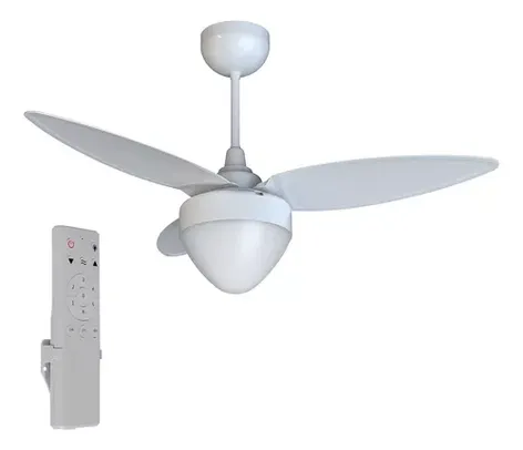 Ventilador Teto Aires Branco Inverter 3p Ventisol Lâmpada 110V/220V