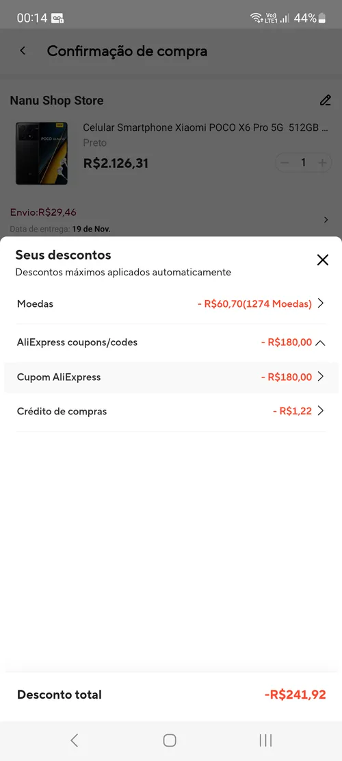 Imagem na descrição da promoção