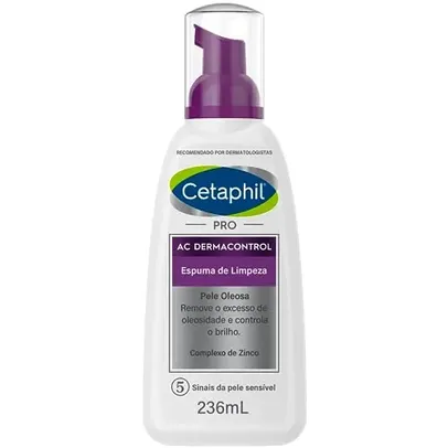 [Rec] 2 unid. Cetaphil Espuma De Limpeza Facial Pele Oleosa Pro Ac Dermacontrol 236Ml