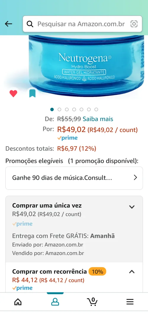 Imagem na descrição da promoção