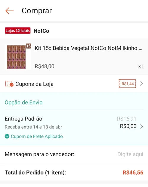 Imagem na descrição da promoção