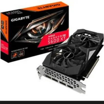 [COMEÇA 19h10]Placa de Vídeo Gigabyte AMD Radeon RX 5600 XT Windforce OC 6G, 6GB, DDR6, Rev 2.0 R$1860