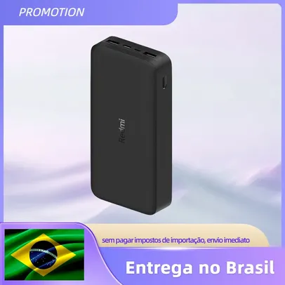 [Do Brasil/Moedas R$ 138] Xiaomi Redmi Power Bank 20.000 Mah, 18w powerbank