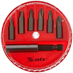 Mtx Jogo De Bits E Adaptador Magnético Para Bits Aço 45X 7 Peças