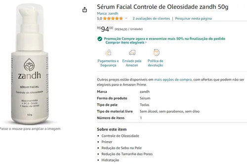 Imagem na descrição da promoção