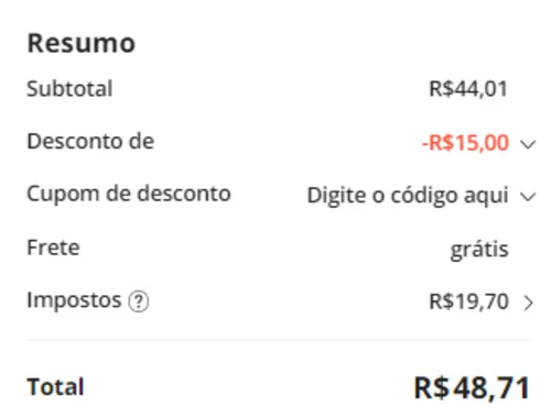 Imagem na descrição da promoção