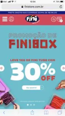 Promoção 30% Fini box