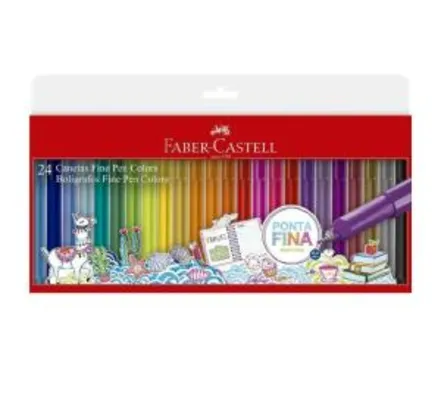 [PRIME] Caneta Fine Pen 24 Cores Faber Castell | R$58