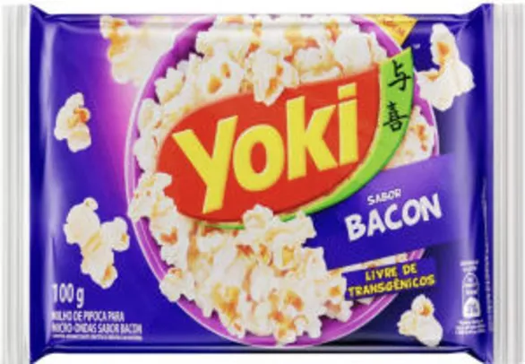 [PRIME] Popcorn Micro Bacon Yoki 100g (mín. 5) | R$1,52