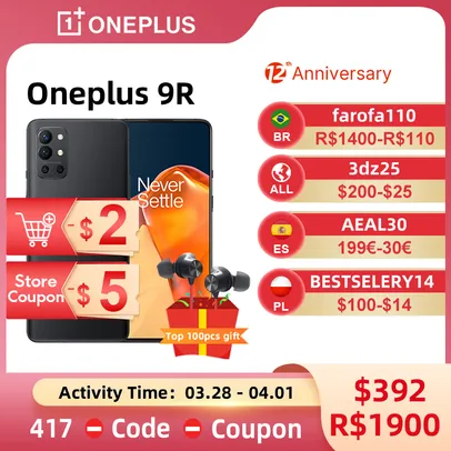 Smatphone OnePlus 9R - 8GB+256GB Global ROM