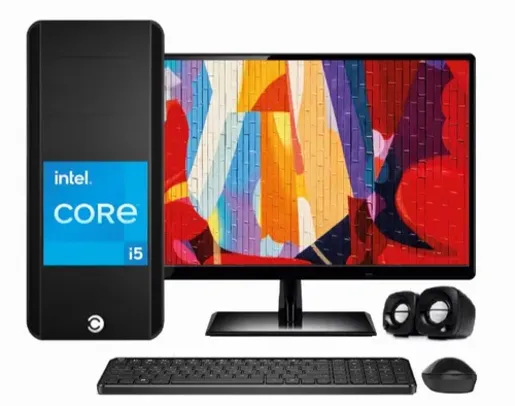 Computador Desktop Completo com Monitor LED HDMI Intel Core i5 8GB HD 500GB