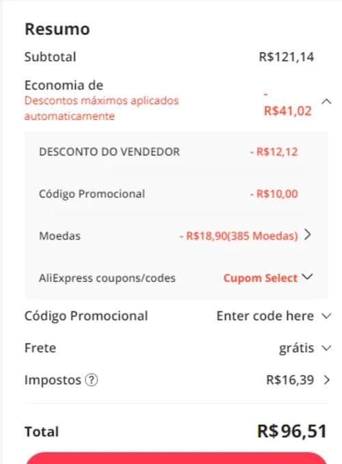 Imagem na descrição da promoção