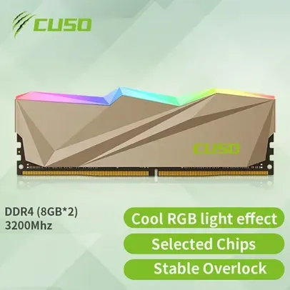 [Taxa inclusa] Memória RAM Cuso 2x16GB (32GB) RGB 3200MHz