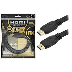 Cabo Hdmi 2.0 4K Hdr 19P 2M Pix Flat Gold, Preto