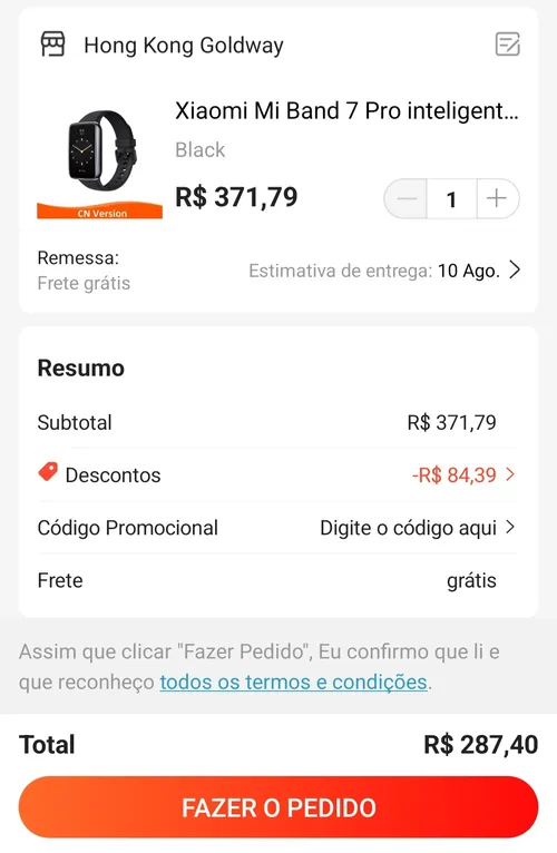 Imagem na descrição da promoção