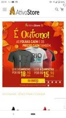 4 camisetas por R$16 cada