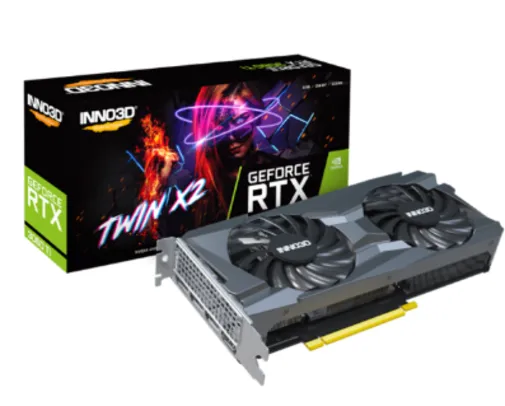 Placa de Vídeo INNO3D GeForce RTX 3060 Ti TWIN X2 LHR, 8GB, GDDR6, DLSS, Ray Tracing, N306T2-08D6-11