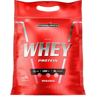 Integralmédica - Hipercalórico Nutri Whey Protein Pouch - 900g - Morango