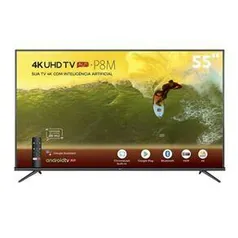 Smart TV LED 55" 4K TCL 55P8M com Android TV