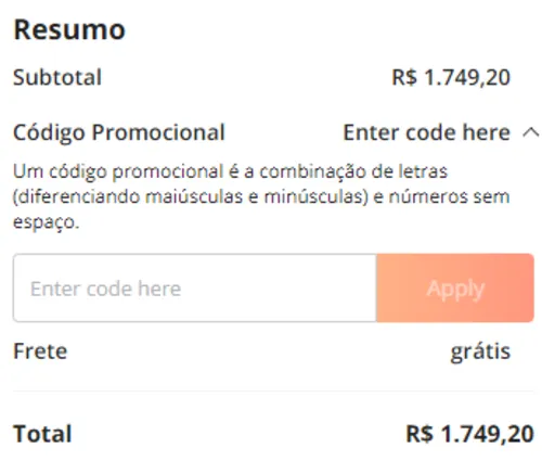 Imagem na descrição da promoção