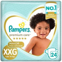 Pampers Premium Care Fralda Descartável Tamanho XXG 24 Unidades