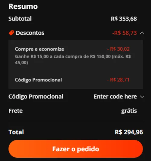 Imagem na descrição da promoção