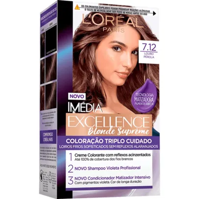 L&apos;Oréal Imédia Excellence Tinta de Cabelo -7.12 Louro Pérola