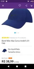 Boné aba curva arobil azul e preto L91