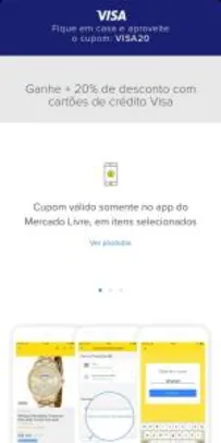 [APP] 20% de desconto com Visa no Mercado Livre