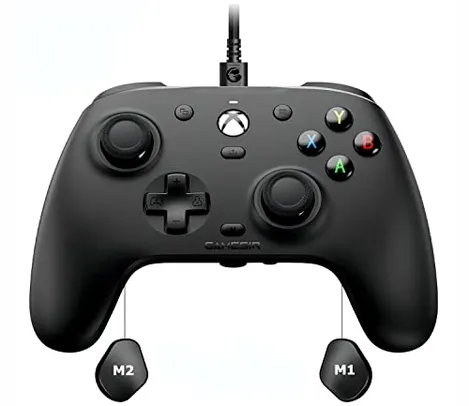 GameSir G7 Wired Controller para Xbox Series X|S, Xbox One e Windows 10/11 - Preto - com placa frontal branca permutável