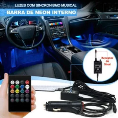 Luz Led Neon Interno Automotivo Cores Variadas Tuning | R$ 70