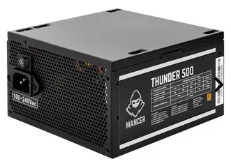 FONTE MANCER THUNDER 500W, 80 PLUS BRONZE, MCR-THR500-BL01-OEM