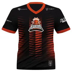 Camiseta Uniforme Oficial KaBuM! e-Sports 2021, Preta, Laranja, Ninja, Dry-Fit, Proteção UV 50+, 100% Poliester, Tamanho G | R$60