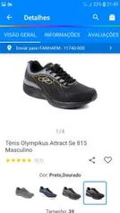 [App R$40,00] MagaluPay Tenis Olimpikus attract se 815 masculino