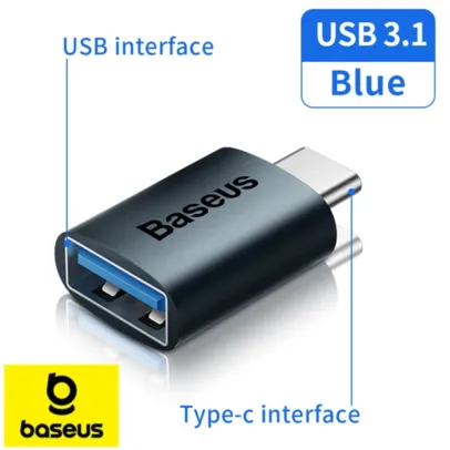 [Taxa Inclusa/Combos de Ofertas] Baseus Adaptador Tipo C para USB 3.1, Para Android e iOS