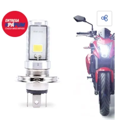 Lâmpada Moto Led Efeito Xenon H4 6000k