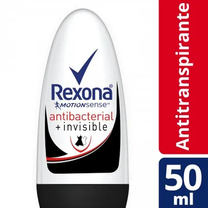 (acima 3 un) Rexona Women Antibacterial + Invisible Desodorante Roll-On Feminino  com 50ml