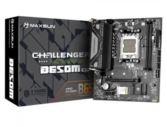 Placa Mãe Maxsun Challenger B650M WI-FI, Chipset B650, AMD AM5, MATX, DDR5, MS-Challenger B650M WIFI