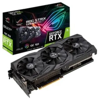 Placa de Vídeo Asus GeForce RTX 2060 Rog Strix Gaming Oc Edition, 6GB GDDR6, 192Bit, ROG-STRIX-RTX2060-O6G-GAMING