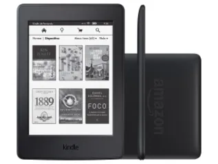 KINDLE PAPERWHITE com wi-fi 4gb tela 6” alta definição sensível ao toque iluminação embutida preto