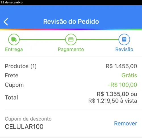 Imagem na descrição da promoção