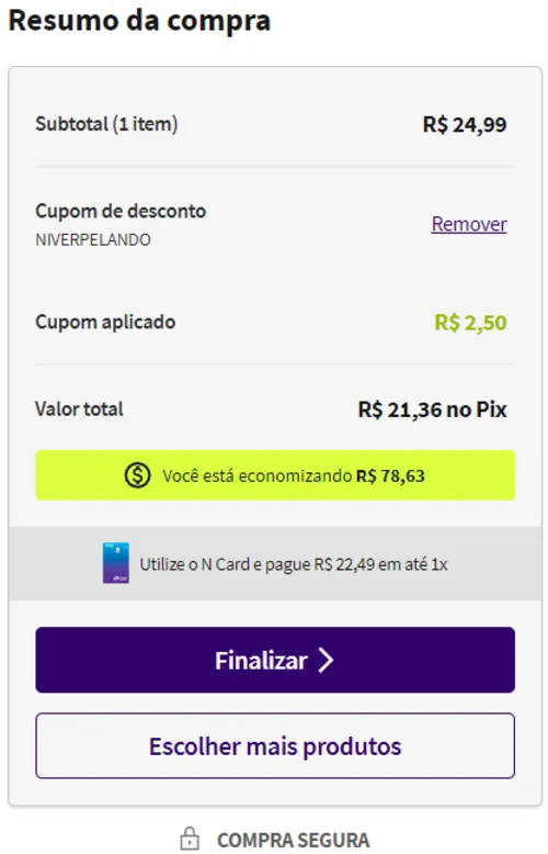 Imagem na descrição da promoção