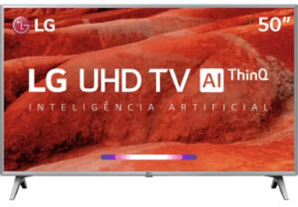[ Com AME R$1.699] Smart TV LED 50'' LG 50UM7510 Ultra HD 4K
