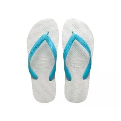 Sandálias Havaianas Tradicional - Azul Claro e Branco | R$11