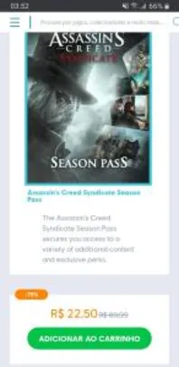 Season Pass do Assassins Creed Syndicate | R$22